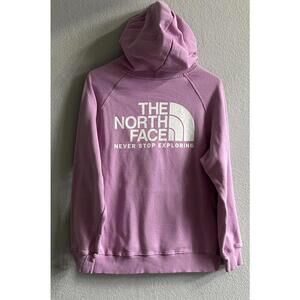 The North Face Women's Pink Hoodie, size large.